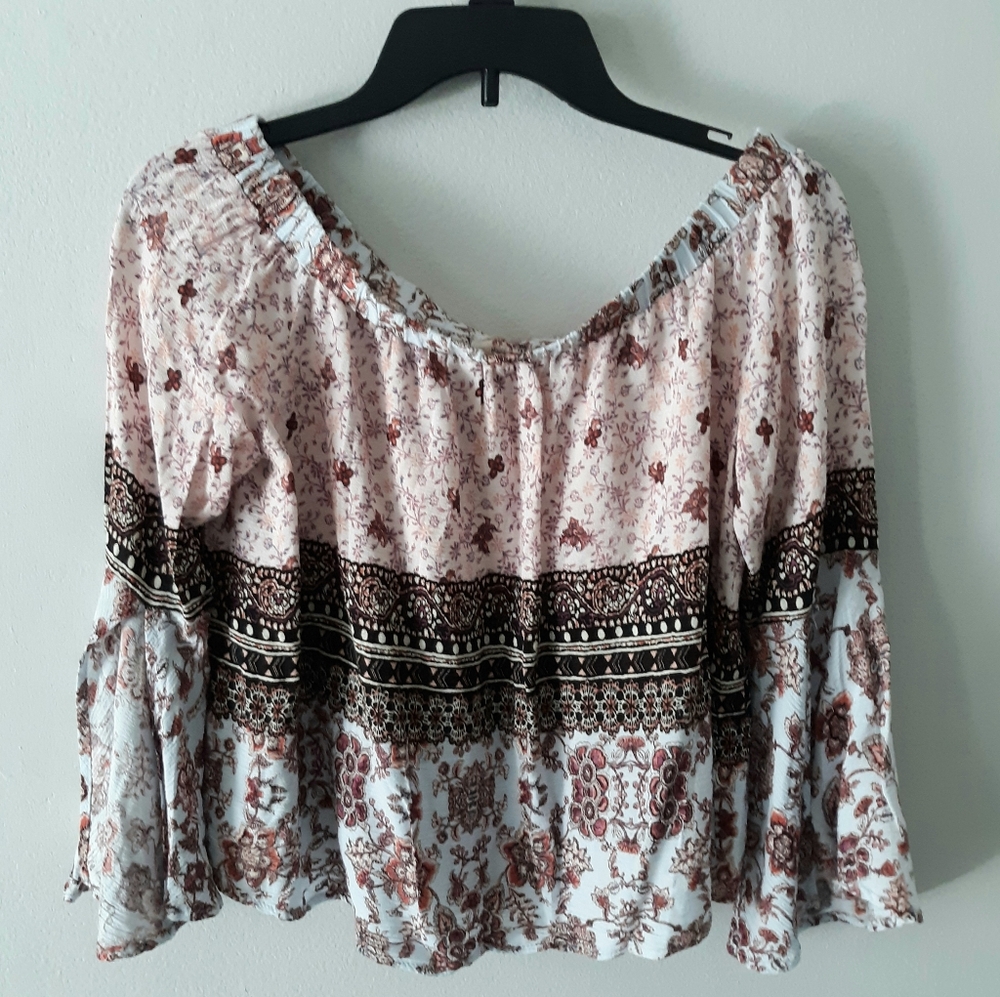 Solemio Floral Off-Shoulder Blouse